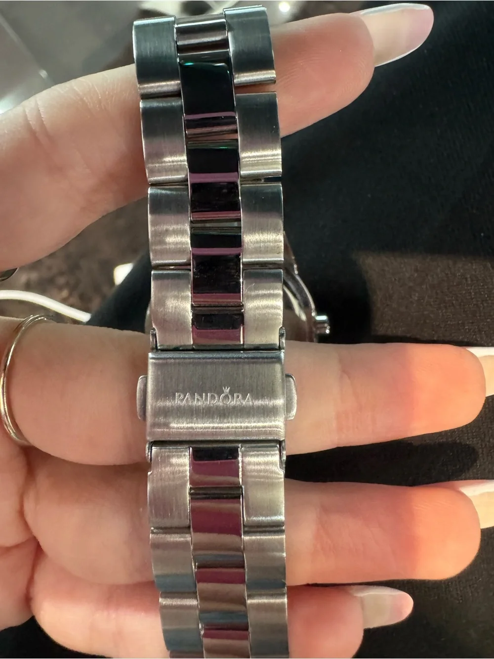 New Pandora Imagine Black Crown Diamond Stainless Steel Watch